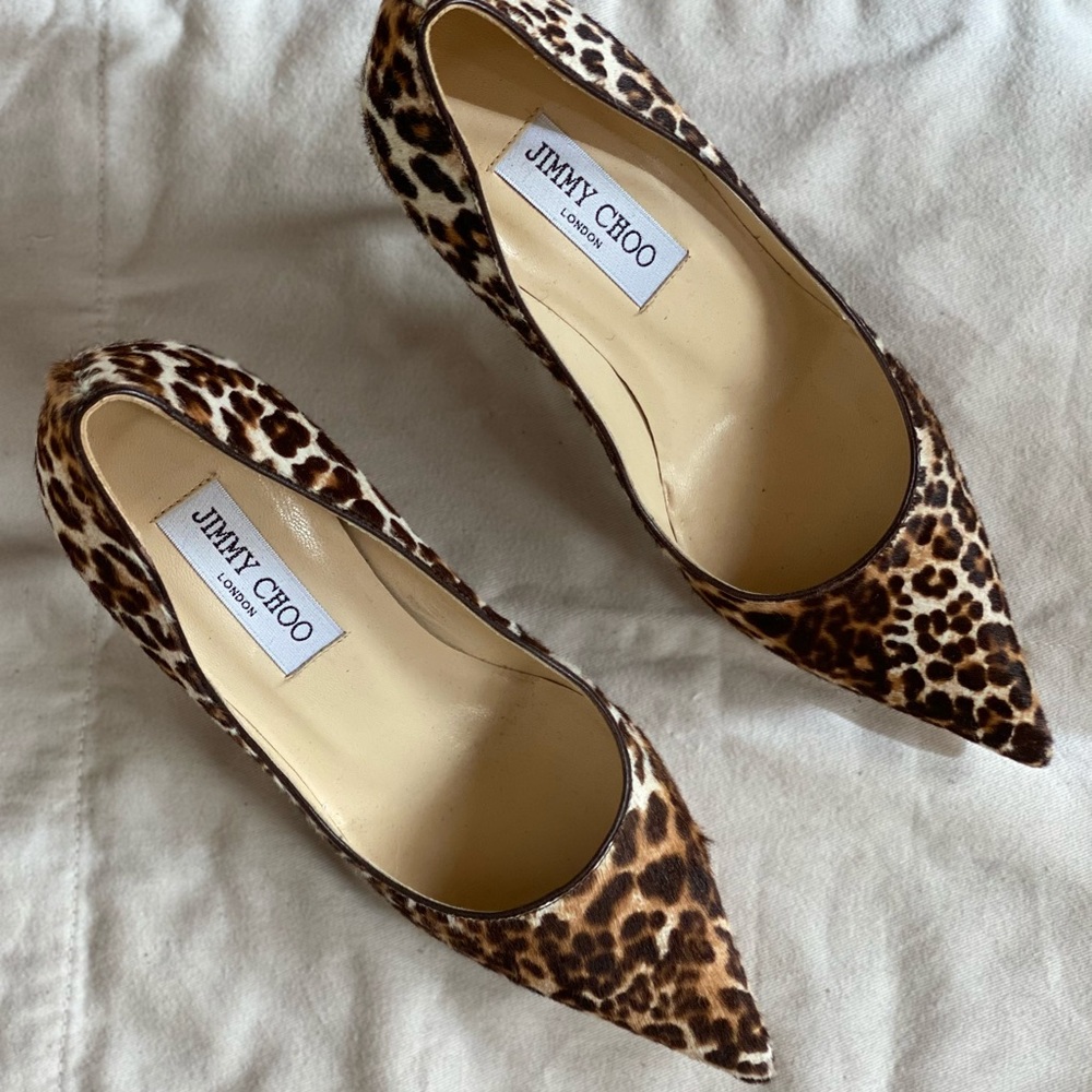 Jimmy Choo Leopard Print Love Pumps